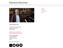 Tablet Screenshot of edwardklorman.com